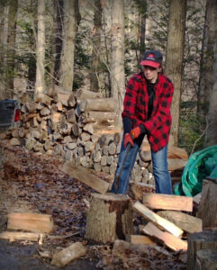 bren chopping wood