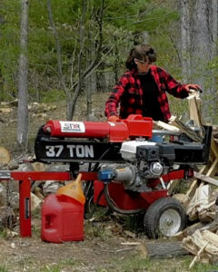 bren splitting firewood